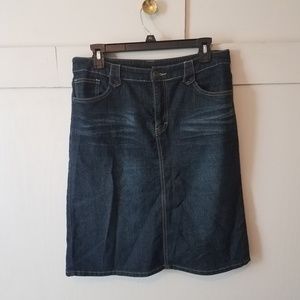 Christopher & Banks Denim Skirt - knee length